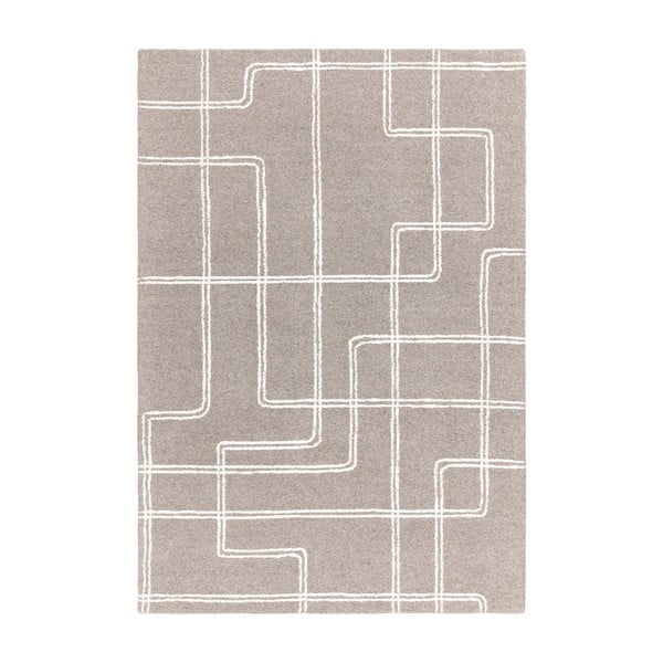 Gaiši pelēks ar rokām darināts vilnas paklājs 160x230 cm Ada – Asiatic Carpets