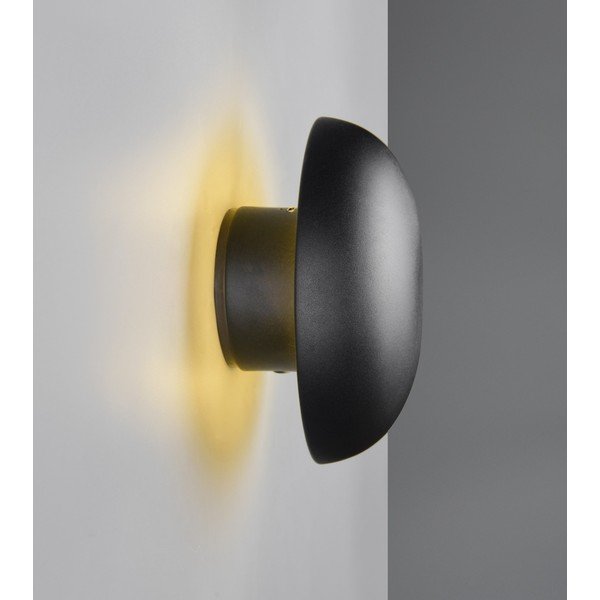 Matēti melna LED sienas lampa ar USB Davey – Reality-image-1