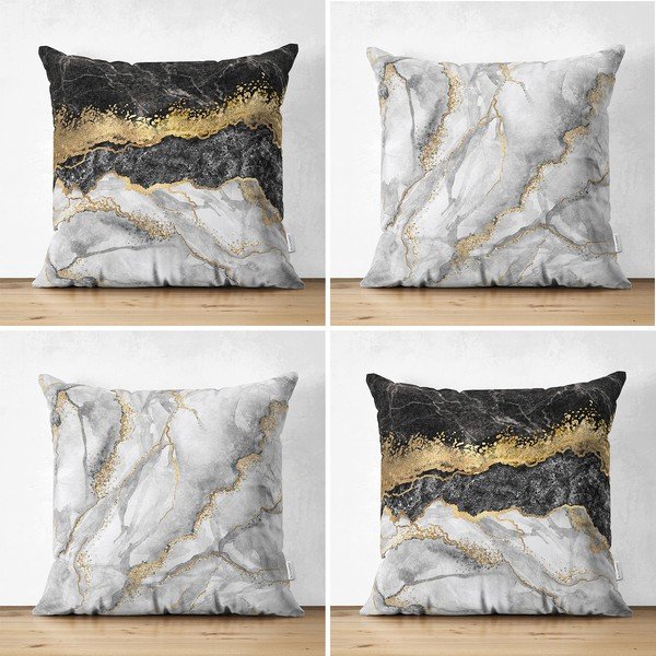 4 dekoratīvo spilvendrānu komplekts Minimalist Cushion Covers Marble, 45 x 45 cm-image-1