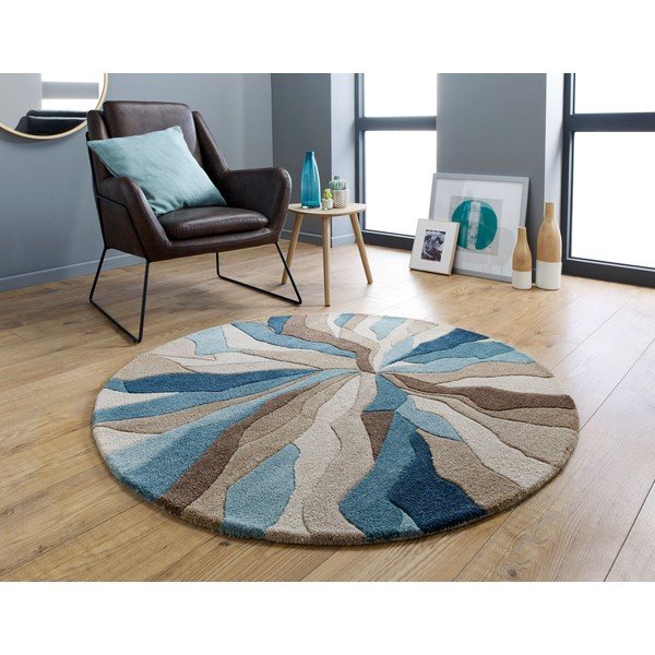 Zils paklājs Flair Rugs Splinter, ⌀ 135 cm-image-4