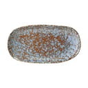 Zili brūns keramikas šķīvis Bloomingville Paula, 23,5 x 12,5 cm