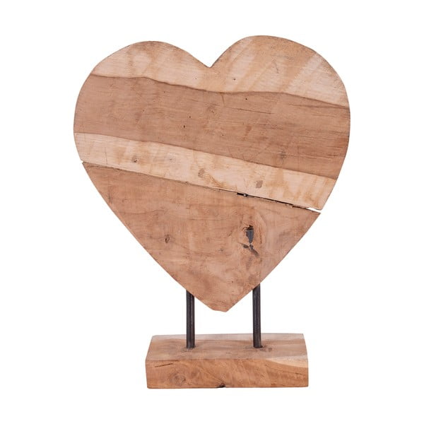 Koka dekors sirds formā no tīkkoka House Nordic Almada-image-2