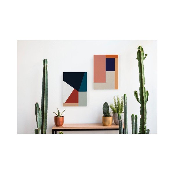 Attēls uz audekla Really Nice Things Geometric Blue, 50 x 70 cm-image-1