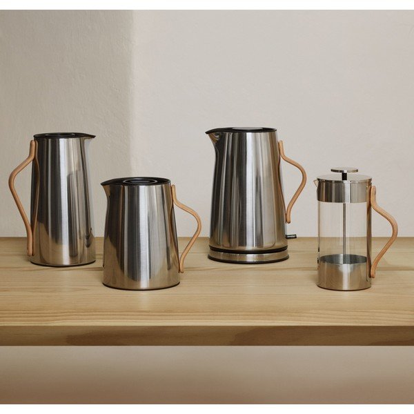 Sudraba krāsas nerūsējošā tērauda termosa kanna 1,2 l Emma – Stelton-image-1