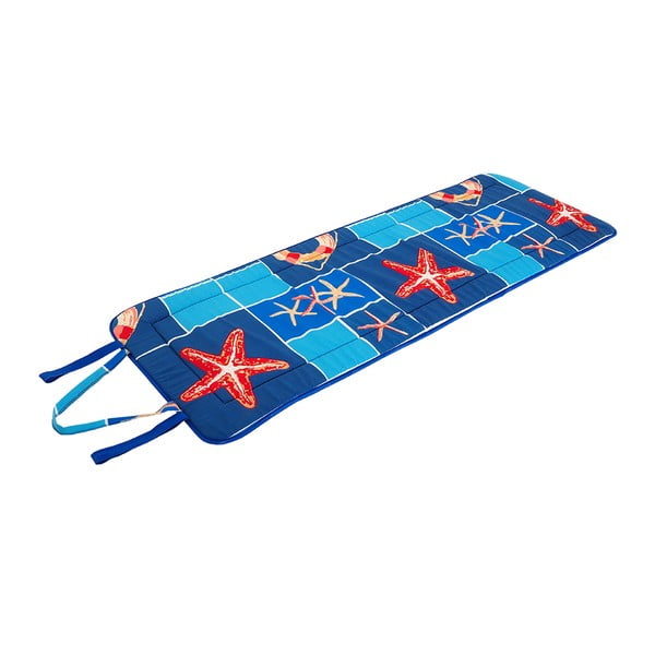 Zils dārza sēdekļa spilvens zviļņiem 52x148 cm Sea Lighthouse – B.E.S.