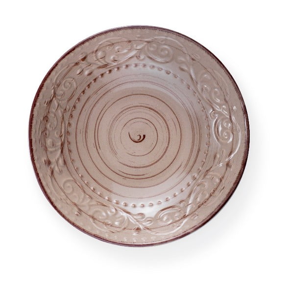 Smilšaini brūns Brandani Serendipity keramikas šķīvis, ⌀ 20 cm