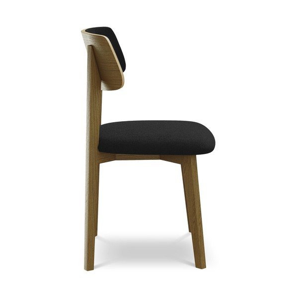 Melns masīvkoka pusdienu krēsls Niu – Makamii-image-2