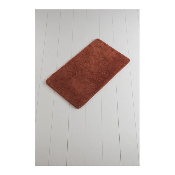 Tumši sarkans vannas istabas paklājs Minto Duratto, 100 x 60 cm