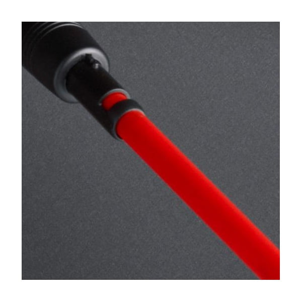 Melns vējdrošs lietussargs ar sarkanām detaļām Ambiance Fare Proof, ⌀ 112 cm-image-1