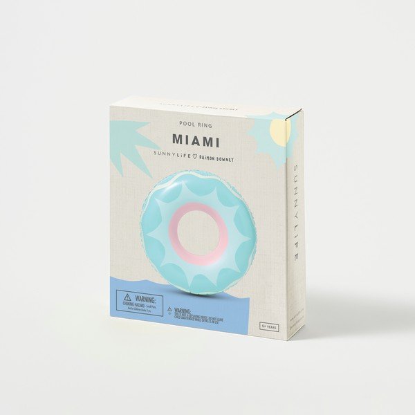 Piepūšamais riņķis Sunnylife Miami, ø 110 cm-image-1