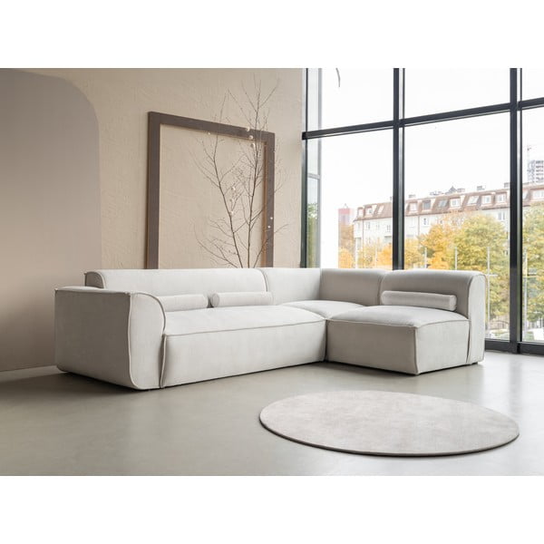 Krēmkrāsas stūra dīvāns (ar labo stūri) Flex Felix – Miuform-image-3