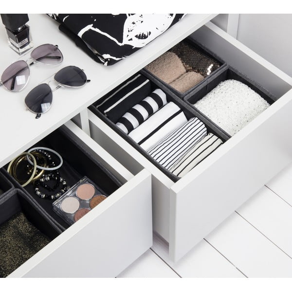 3 pelēku uzglabāšanas kastu komplekts Bigso Box of Sweden Drawer-image-1