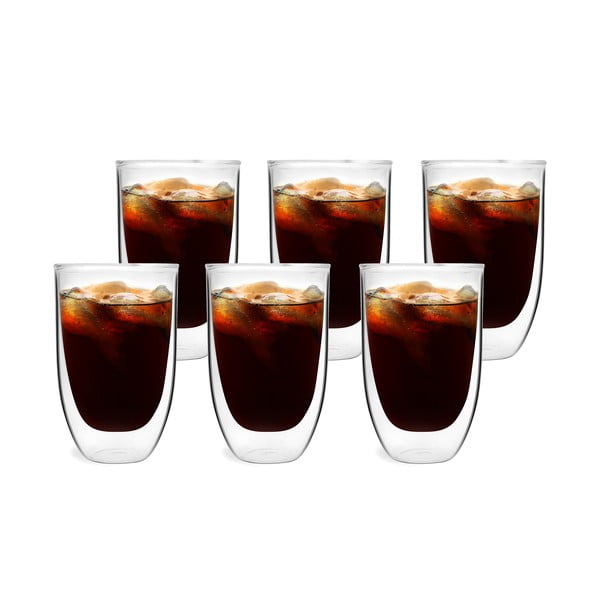 Stikla krūzes latte kafijai ar dubultsienu (6 gab.) 350 ml – Vialli Design-image-4