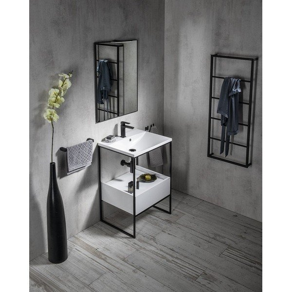 Melns tērauda sienas dvieļu turētājs Sapho Ska-image-1