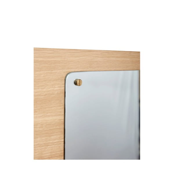 Sienas spogulis ar koka rāmi 80x50 cm Split – Hübsch-image-4