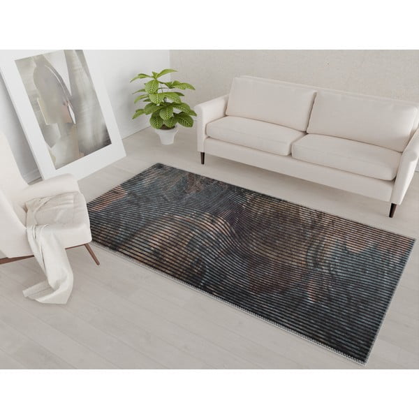 Tumši zaļš mazgājams paklājs 150x80 cm – Vitaus-image-1