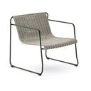 Dūmakaini zaļš metāla dārza atpūtas krēsls Maurina – Kave Home