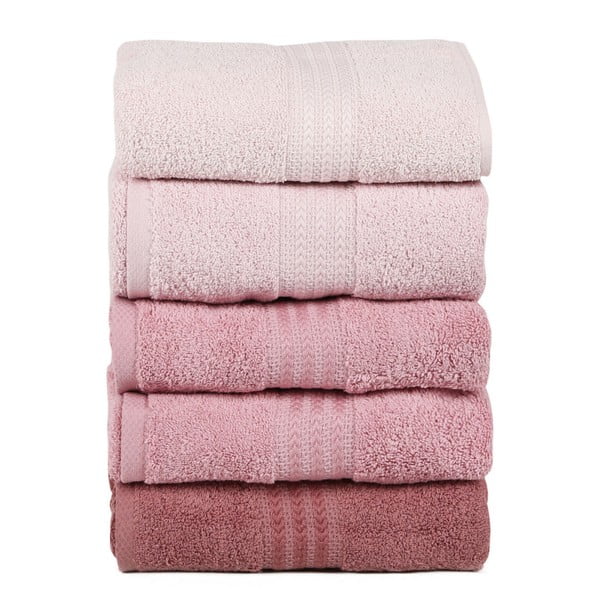 4 dvieļu komplekts Rainbow Powder, 70 x 140 cm-image-1