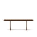 Brūns ēdamgalds ar riekstkoka imitāciju 100x240 cm Litto – Kave Home