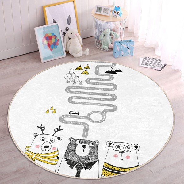 Balts bērnu paklājs ø 100 cm Comfort – Mila Home-image-3