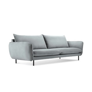 Gaiši pelēks samta dīvāns Cosmopolitan Design Vienna, 200 cm