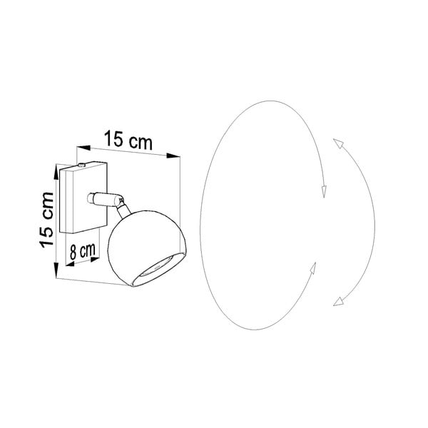 Balta sienas lampa Sollux Ollo-image-2