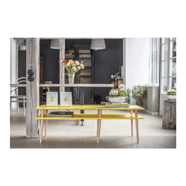 Balts kafijas galdiņš Ragaba Mugo, garums 119 cm-image-1