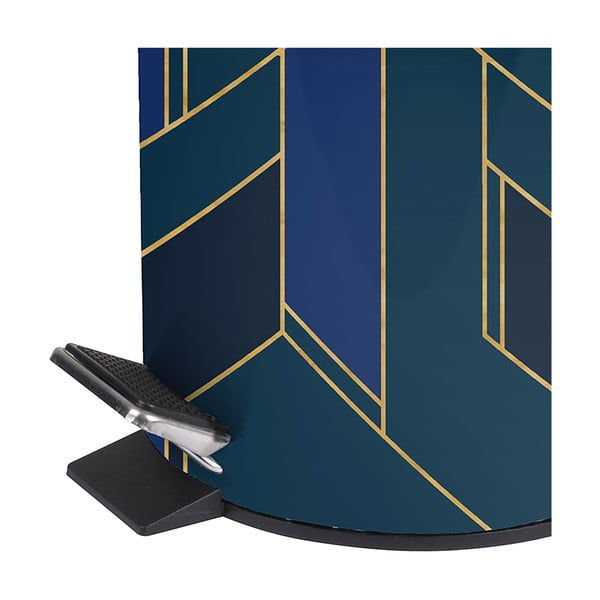 Tumši zila metāla atkritumu tvertne ar pedāli 3 l Achille – douceur d'intérieur-image-1