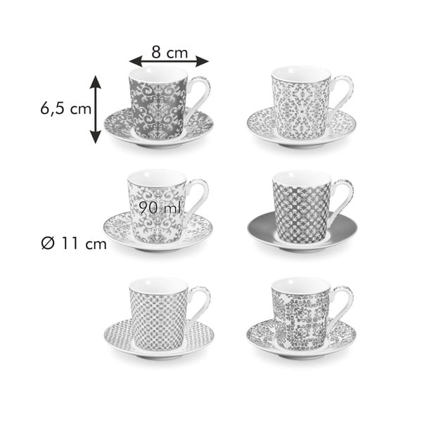 Zelta krāsas porcelāna tasītes (6 gab.) My Coffee – Tescoma-image-3