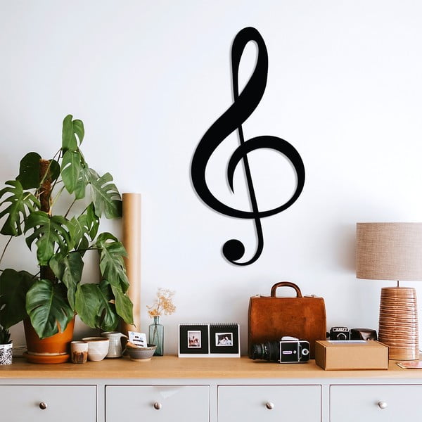 Melns sienas dekors Wallity Treble Clef-image-1