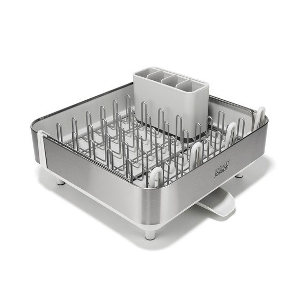 Sudraba krāsas plastmasas pielāgojams trauku žāvētājs 35,5x38 cm Extend Steel Plus – Joseph Joseph