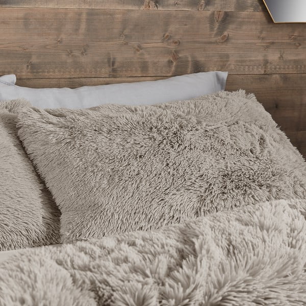 Brūna vienguļamā mikroplīša gultas veļa 135x200 cm Cuddly – Catherine Lansfield-image-2