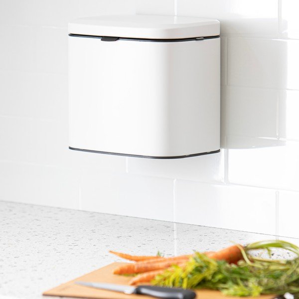 Balts kompostējamo atkritumu konteiners 4 l Essentials – Ladelle-image-1