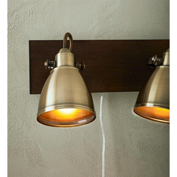 Brūna sienas lampa Markslöjd Native, garums 34,5 cm-image-1