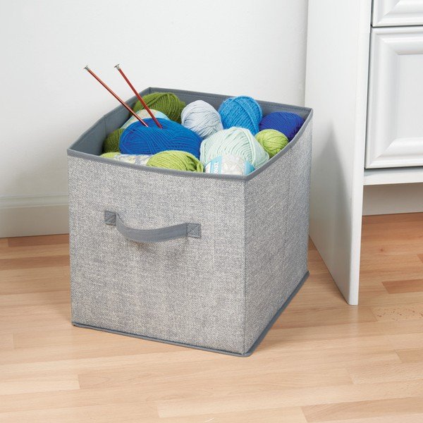 Pelēka uzglabāšanas kaste iDesign Aldo Cube-image-1