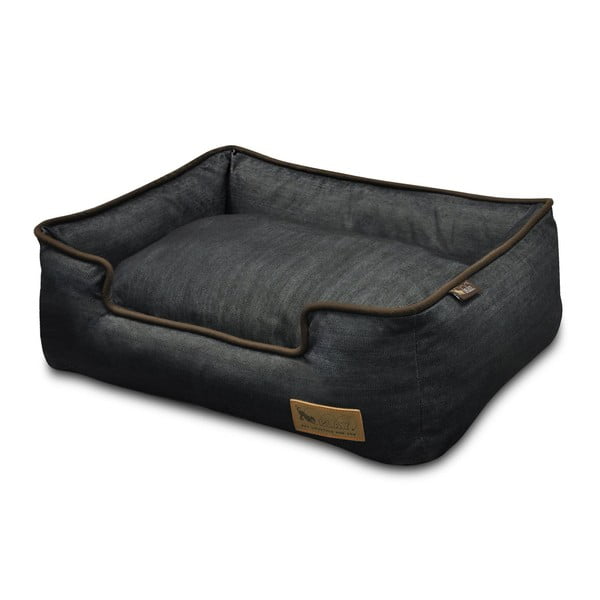 Tumši zila mājdzīvnieku gulta suņiem 43x54 cm Lounge Bed Denim Medieval Blue / Dark Chocolate M – P.L.A.Y.