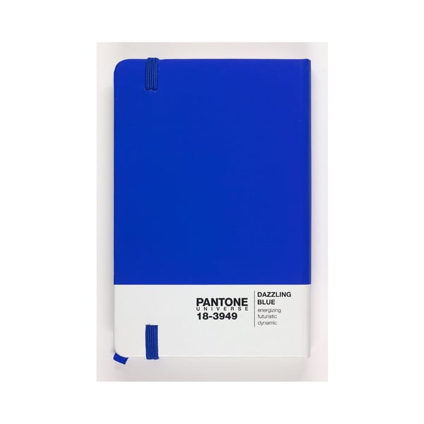 Piezīmju grāmatiņa gumijas, liela, žilbinoši zila-18-3949