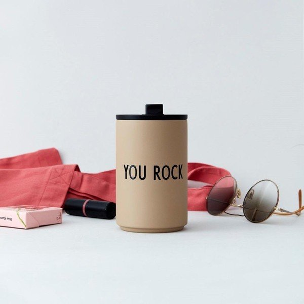 Bēša termokrūze 350 ml You Rock – Design Letters-image-1