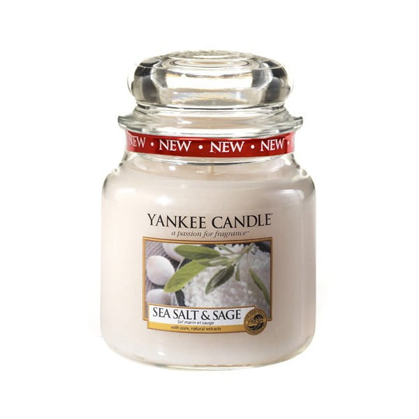 Yankee Candle Jūras sāls un salvija,,, degšanas laiks 65 - 90 stundas