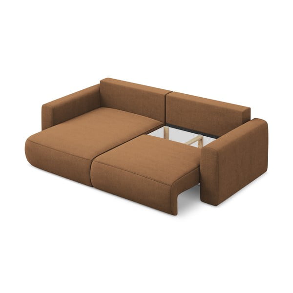 Terakotas oranžs salokāms/ar uzglabāšanas vietu stūra dīvāns (ar kreiso stūri/ar zvilni) Kapua – Makamii-image-3