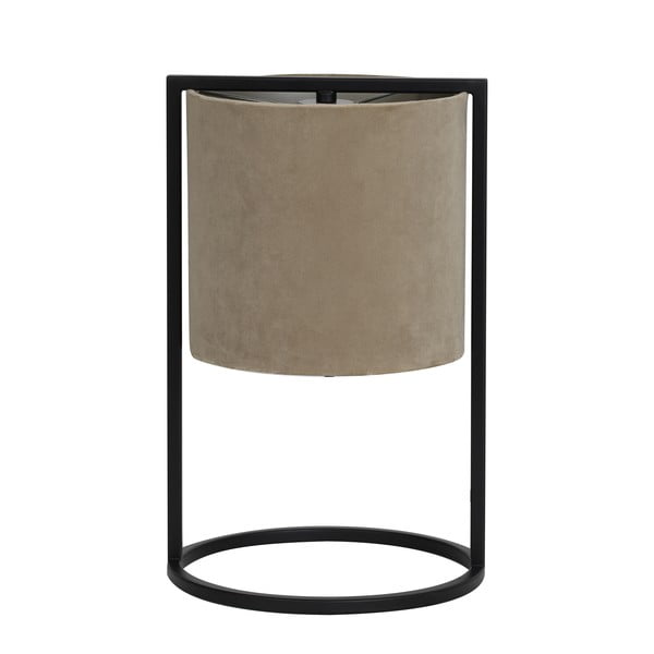 Melna/bēša galda lampa (augstums 35 cm) Santos – Light & Living