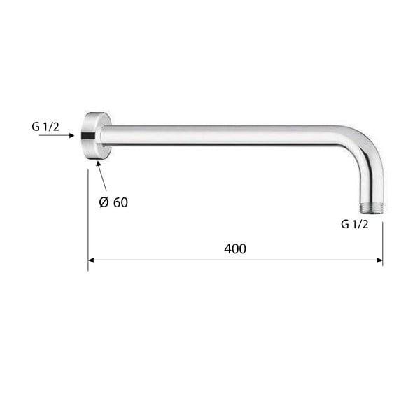 Balta misiņa dušas savienojuma daļa ø 6 cm – Sapho-image-1
