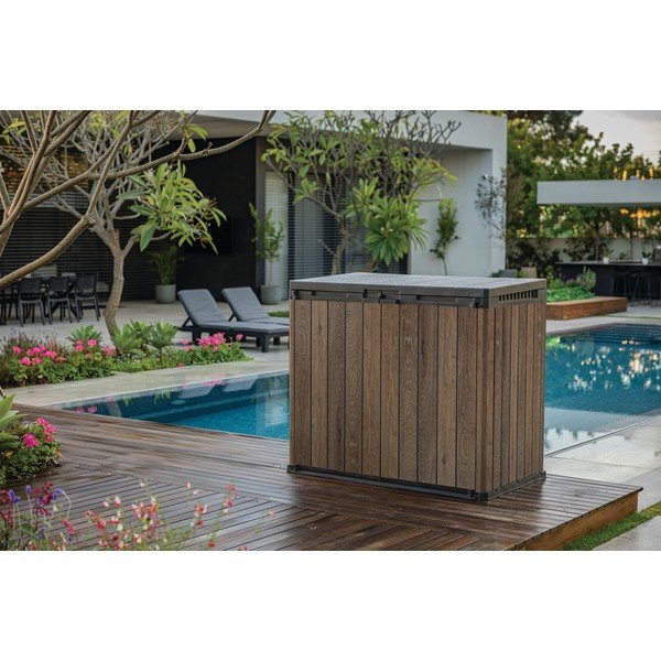 Tumši brūna plastmasas dārza uzglabāšanas kaste Deco – Keter-image-3