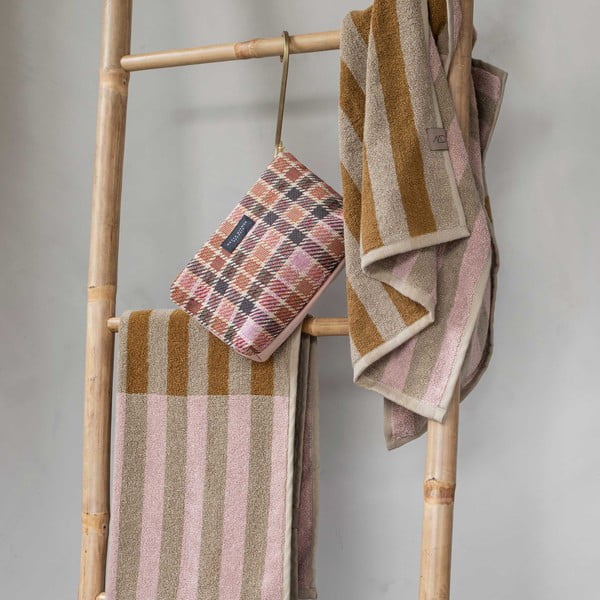 Brūns/bēšs organiskās kokvilnas dvielis 50x90 cm Disorder – Mette Ditmer Denmark-image-2