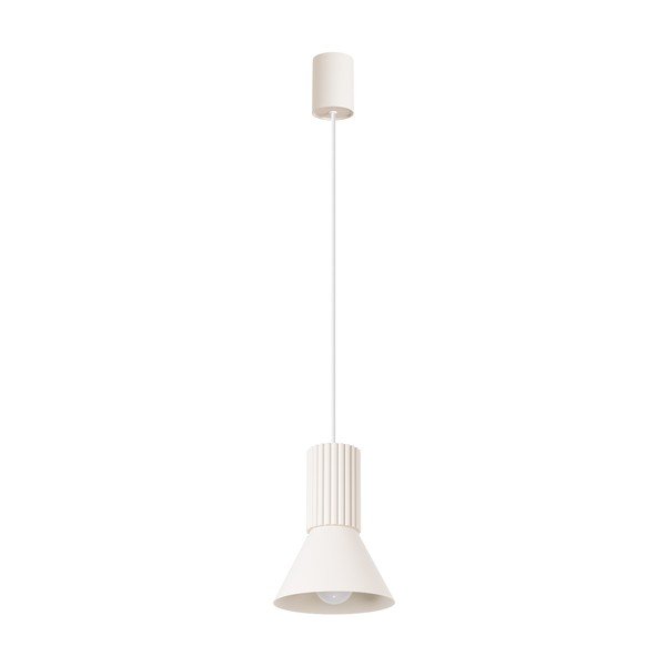 Bēša metāla piekaramā lampa ø 14 cm Niru – Sollux