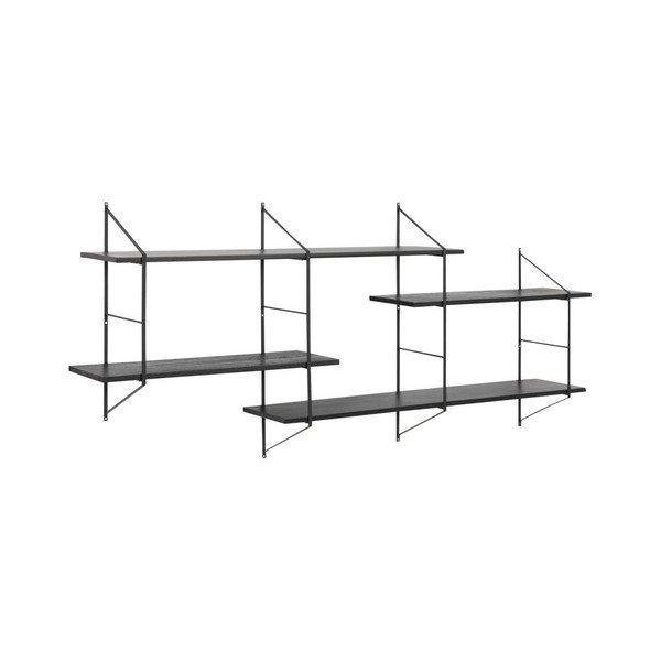 Melns sienas plaukts Actona Belfast, 191 x 79 cm-image-1