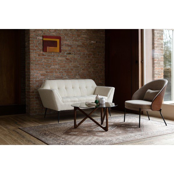 Krēmkrāsas dīvāns no buklē auduma 150 cm Kate – Dutchbone-image-3