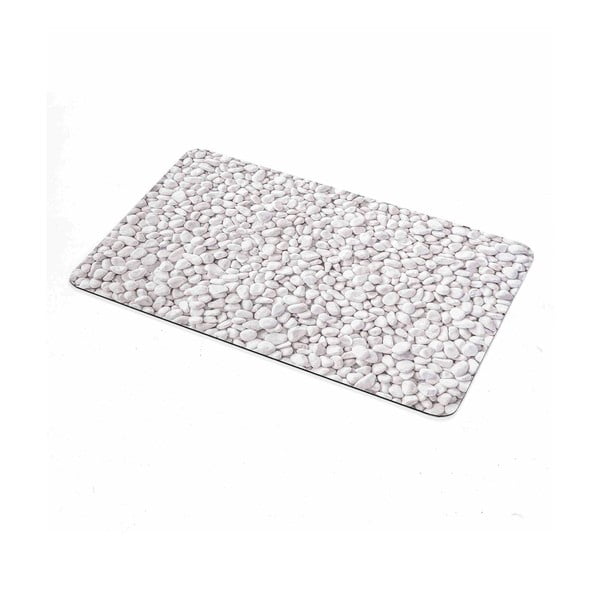 Balts/pelēks gumijas vannas istabas paklājiņš 50x80 cm Leandra – douceur d'intérieur-image-2