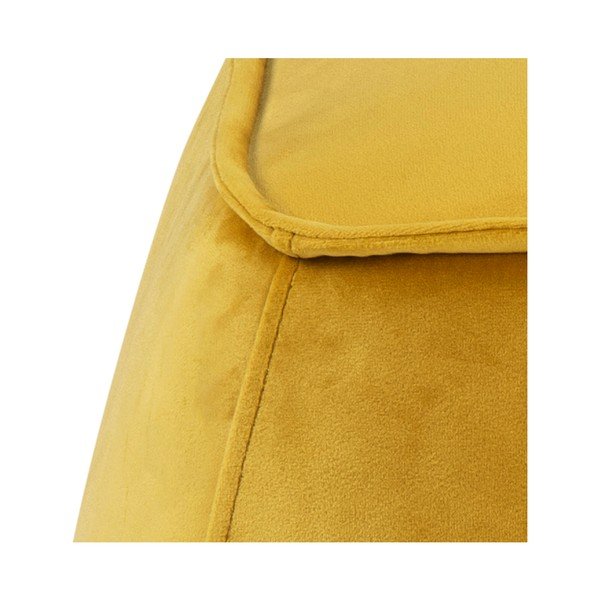 Dzeltens samta pufs Actona Mie, 40 x 40 cm-image-2