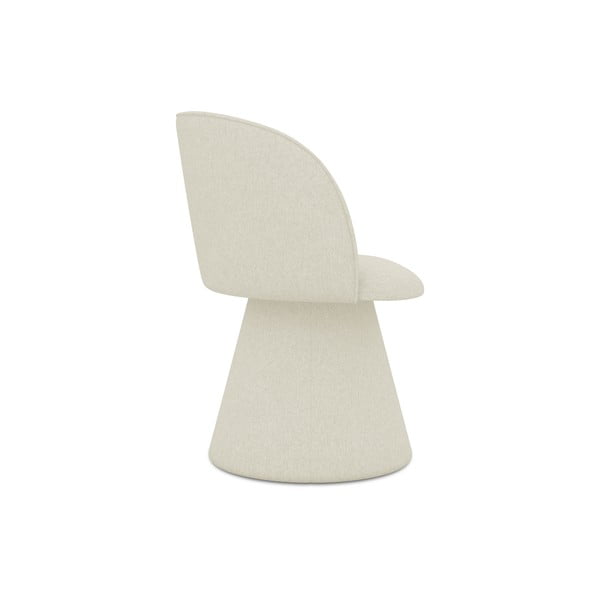 Krēmkrāsas polsterēts ēdamistabas krēsls Maia – Makamii-image-2
